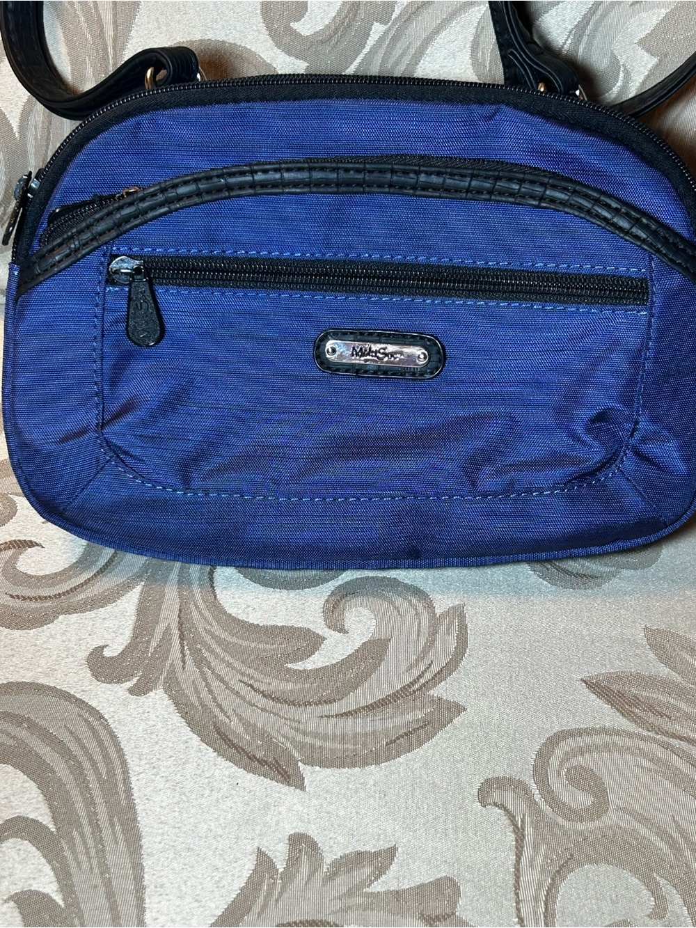 Multi Sac Crossbody Organizer Purse Navy Blue Black Bag Zipper Pockets